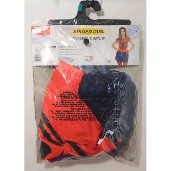 New Marvel Spider Girl Tunic Dress Avengers Man Halloween Costume Child M/L - Picture 6 of 8